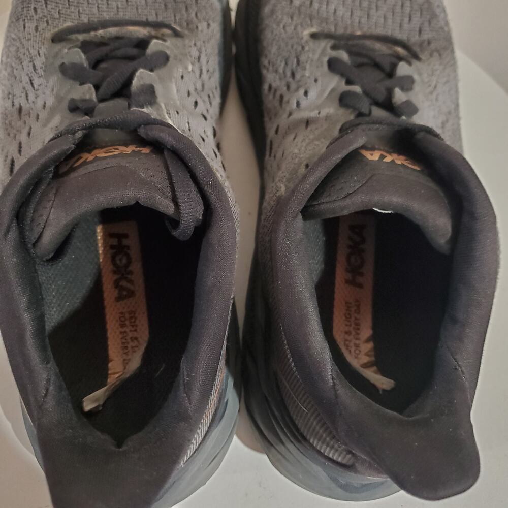 Hoka One One Black and Orange Athletic Shoes - Picture 9 of 11